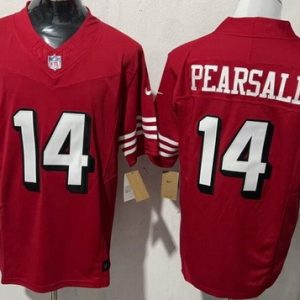 San Francisco 49ers #14 Ricky Pearsall Limited Red Throwback FUSE Vapor Jersey