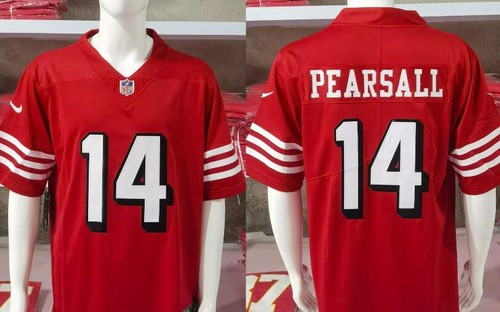 San Francisco 49ers #14 Ricky Pearsall Limited Red Throwback Vapor Jersey