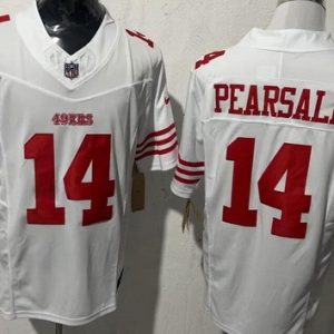 San Francisco 49ers #14 Ricky Pearsall Limited White FUSE Vapor Jersey