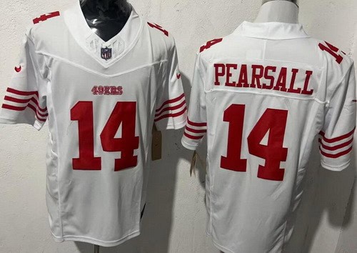 San Francisco 49ers #14 Ricky Pearsall Limited White FUSE Vapor Jersey