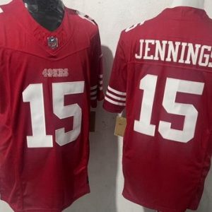 San Francisco 49ers #15 Jauan Jennings Limited Red FUSE Vapor Jersey
