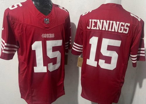 San Francisco 49ers #15 Jauan Jennings Limited Red FUSE Vapor Jersey