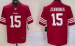 San Francisco 49ers #15 Jauan Jennings Limited Red Vapor Jersey
