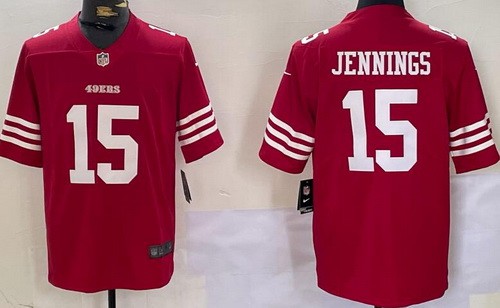 San Francisco 49ers #15 Jauan Jennings Limited Red Vapor Jersey