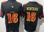San Francisco 49ers #16 Joe Montana Limited Black Rivalries FUSE Vapor Jersey