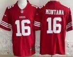 San Francisco 49ers #16 Joe Montana Limited Red Vapor Jersey