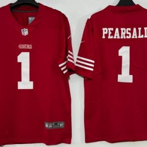 San Francisco 49ers #1 Ricky Pearsall Limited Red Vapor Jersey