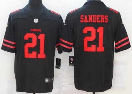 San Francisco 49ers #21 Deion Sanders Limited Black Vapor Untouchable Jersey