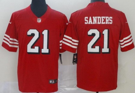 San Francisco 49ers #21 Deion Sanders Limited Red Alternate Vapor Jersey