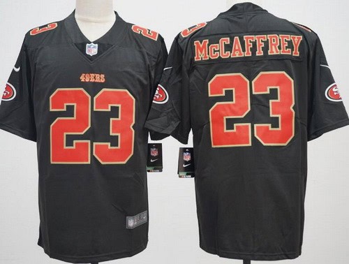 San Francisco 49ers #23 Christian McCaffrey Limited Black Fashion Vapor Jersey