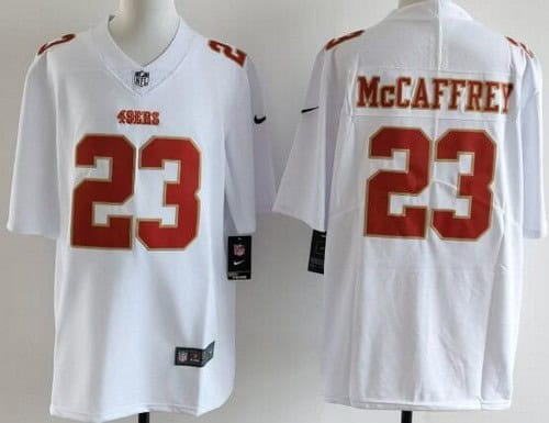 San Francisco 49ers #23 Christian McCaffrey Limited White Fashion Vapor Jersey