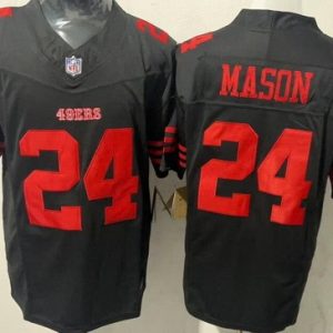 San Francisco 49ers #24 Jordan Mason Limited Black FUSE Vapor Jersey