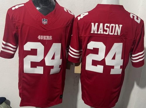 San Francisco 49ers #24 Jordan Mason Limited Red FUSE Vapor Jersey