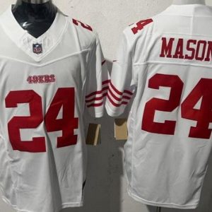 San Francisco 49ers #24 Jordan Mason Limited White FUSE Vapor Jersey