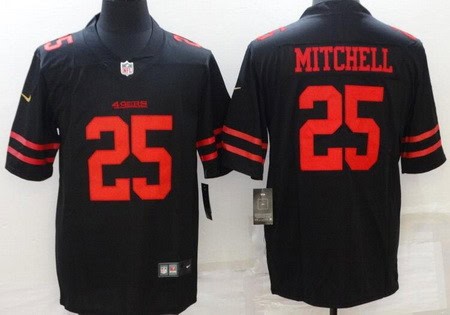 San Francisco 49ers #25 Elijah Mitchell Limited Black Vapor Jersey