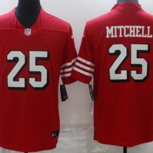San Francisco 49ers #25 Elijah Mitchell Limited Red Alternate Vapor Jersey