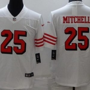 San Francisco 49ers #25 Elijah Mitchell Limited White Rush Color Jersey