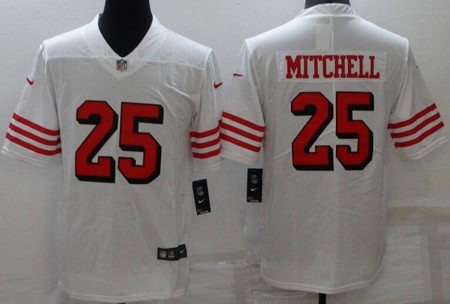 San Francisco 49ers #25 Elijah Mitchell Limited White Rush Color Jersey