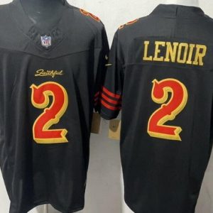 San Francisco 49ers #2 Deommodore Lenoir Limited Black Rivalries FUSE Vapor Jersey