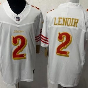 San Francisco 49ers #2 Deommodore Lenoir Limited White Rivalries FUSE Vapor Jersey