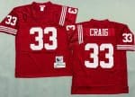 San Francisco 49ers #33 Roger Craig Red Throwback Jersey