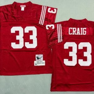 San Francisco 49ers #33 Roger Craig Red Throwback Jersey