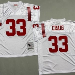 San Francisco 49ers #33 Roger Craig White Throwback Jersey