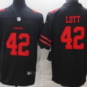 San Francisco 49ers #42 Ronnie Lott Limited Black Vapor Untouchable Jersey