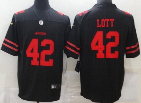 San Francisco 49ers #42 Ronnie Lott Limited Black Vapor Untouchable Jersey