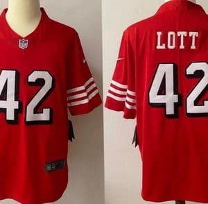 San Francisco 49ers #42 Ronnie Lott Limited Red Alternate Vapor Jersey