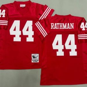 San Francisco 49ers #44 Tom Rathman Red Throwback Jersey