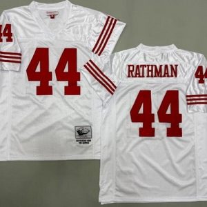 San Francisco 49ers #44 Tom Rathman White Throwback Jersey