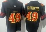 San Francisco 49ers #49 Faithful Limited Black Rivalries FUSE Vapor Jersey