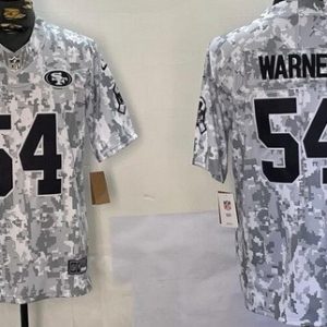 San Francisco 49ers #54 Fred Warner Limited Arctic Camo 2024 Salute to Service Jersey