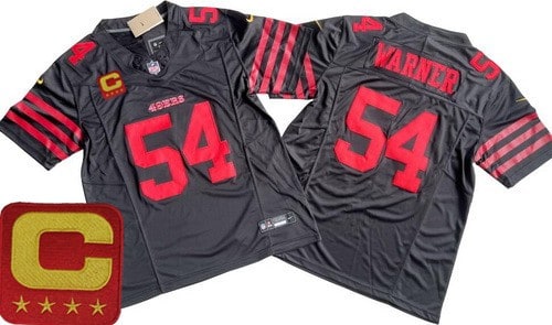 San Francisco 49ers #54 Fred Warner Limited Black C Patch FUSE Vapor Jersey