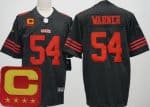 San Francisco 49ers #54 Fred Warner Limited Black C Patch Vapor Jersey