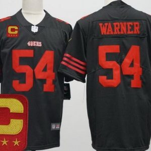 San Francisco 49ers #54 Fred Warner Limited Black C Patch Vapor Jersey