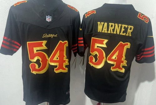 San Francisco 49ers #54 Fred Warner Limited Black Rivalries FUSE Vapor Jersey