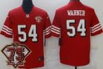 San Francisco 49ers #54 Fred Warner Limited Red 75th Anniversary Alternate Vapor Jersey