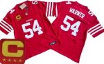 San Francisco 49ers #54 Fred Warner Limited Red C Patch FUSE Vapor Jersey