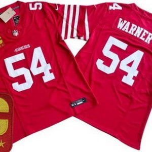San Francisco 49ers #54 Fred Warner Limited Red C Patch FUSE Vapor Jersey