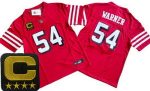 San Francisco 49ers #54 Fred Warner Limited Red Throwback C Patch FUSE Vapor Jersey