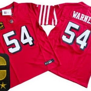 San Francisco 49ers #54 Fred Warner Limited Red Throwback C Patch FUSE Vapor Jersey