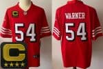 San Francisco 49ers #54 Fred Warner Limited Red Throwback C Patch Vapor Jersey