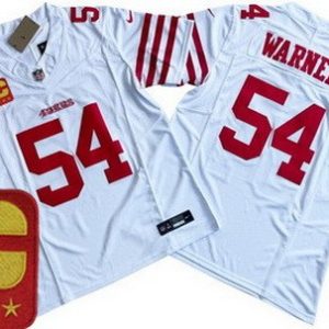 San Francisco 49ers #54 Fred Warner Limited White C Patch FUSE Vapor Jersey