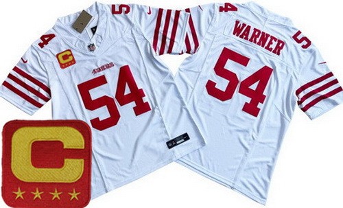 San Francisco 49ers #54 Fred Warner Limited White C Patch FUSE Vapor Jersey