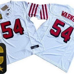 San Francisco 49ers #54 Fred Warner Limited White Throwback C Patch FUSE Vapor Jersey