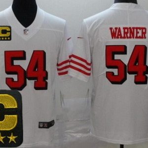 San Francisco 49ers #54 Fred Warner Limited White Throwback C Patch Vapor Jersey