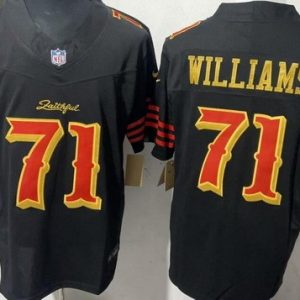 San Francisco 49ers #71 Trent Williams Limited Black Rivalries FUSE Vapor Jersey