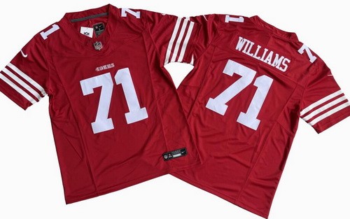 San Francisco 49ers #71 Trent Williams Limited Red FUSE Vapor Jersey